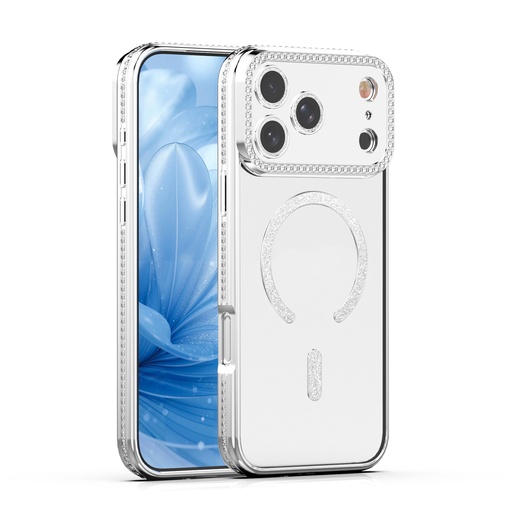 [CS-I15P-JCM-SI] Jewel Case with Magsafe for iPhone 15 Pro - Silver