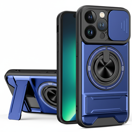 [CS-I13P-AORC-DBL] All-In-One Rugged Case for iPhone 13 Pro - Dark Blue