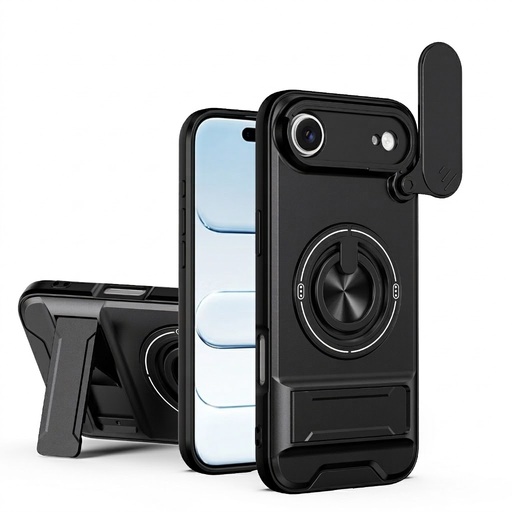[CS-I17A-AORC-BK] All-In-One Rugged Case for iPhone Air - Black