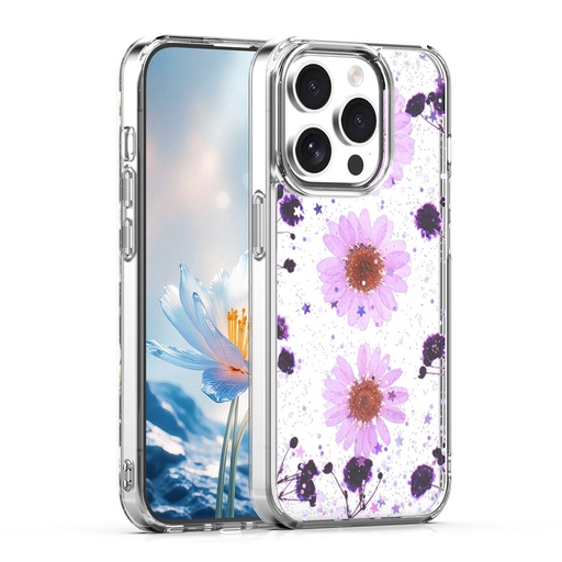 [CS-I15P-EBC-PNDS] Eternal Bloom Case for iPhone 15 Pro - Pink Daisy