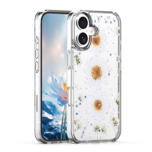 [CS-I16M-EBC-WHDS] Eternal Bloom Case for iPhone 16 Plus - White Daisy