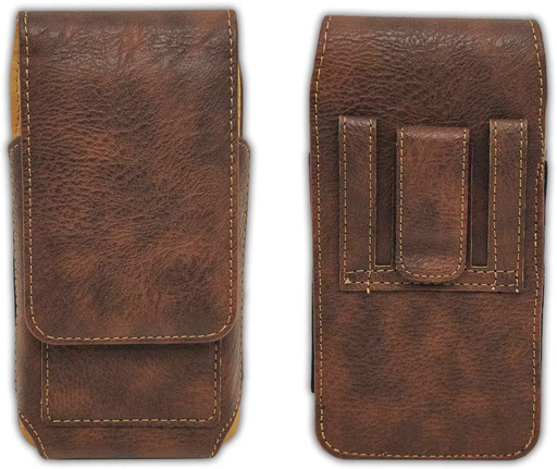 [CS-UNV-POUCH-VRT-MBR] Vertical Pouch Case with Card Holder Brown - Medium