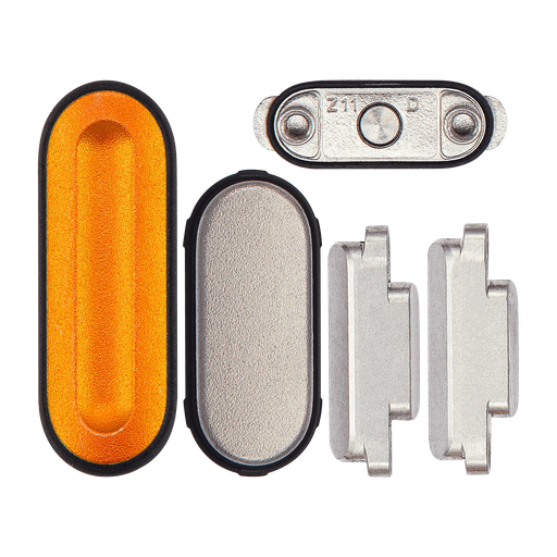 [SP-IW-SRU-49MM-SKB-5S-ORSLV] Sidekey Button Set For iWatch Series Ultra(1st Gen) (49mm) (Orange / Silver) (5 Pieces Set) (Premium)