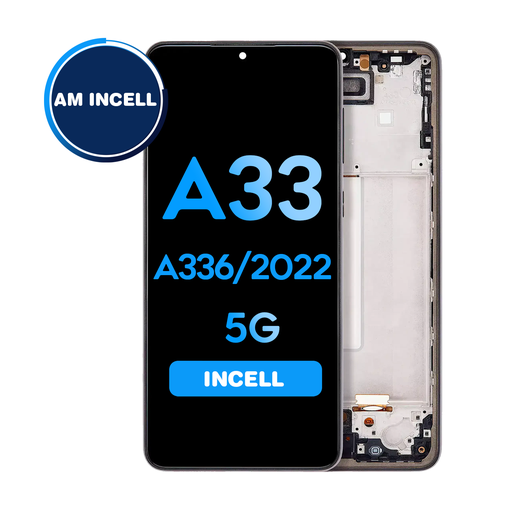[LCD-A336-WF-STD-BK] LCD Assembly For Samsung Galaxy A33 5G (A336/2022) with Frame - Black (Aftermarket / Incell)