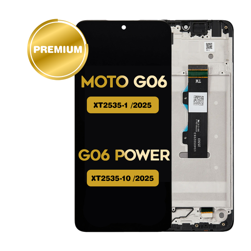 [LCD-XT2535-1-WF-BK] OLED Assembly With Frame For Motorola Moto G06 (XT2535-1 /2025) / G06 Power (XT2535-10 /2025) (Premium) (All Colors)