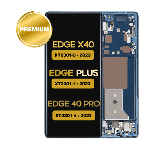 [LCD-XT2301-5-WF-BL] OLED Assembly with Frame for Motorola Edge X40 5G (XT2301-5 / 2023) / Edge Plus (XT2301-1 / 2023) / Edge 40 Pro (XT2301-4 / 2023) (Premium) (Lunar Blue)