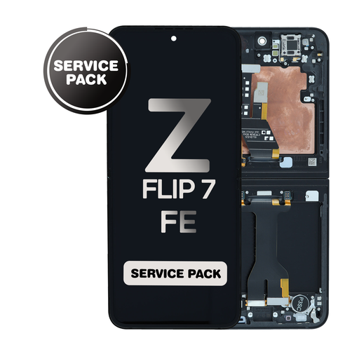 [LCD-ZFL7FE-WF-SP-BK] OLED Assembly (Inner) for Samsung Galaxy Z Flip 7 FE (F761) with Frame - Black (Service Pack)