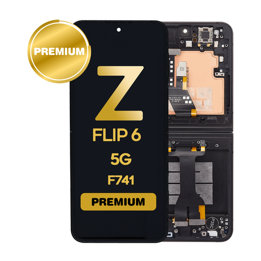 [LCD-ZFL6-WF-BK] OLED Assembly (Inner) for Samsung Galaxy Z Flip 6 5G (F741) With Frame - Black (Premium)