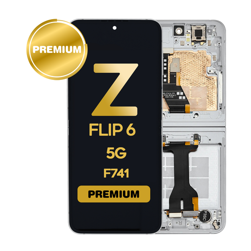 [LCD-ZFL6-WF-WH] OLED Assembly (Inner) for Samsung Galaxy Z Flip 6 5G (F741) With Frame - White (Premium)