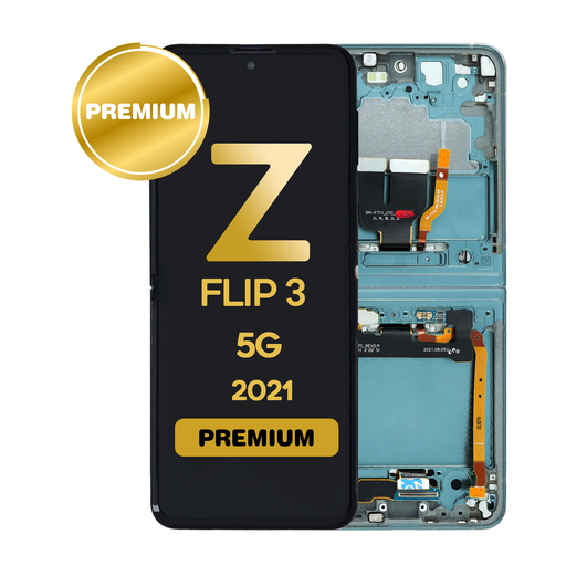 [LCD-ZFL3-WF-GR] OLED Assembly (Inner) for Samsung Galaxy Z Flip 3 5G (F711) With Frame - Green (Premium)