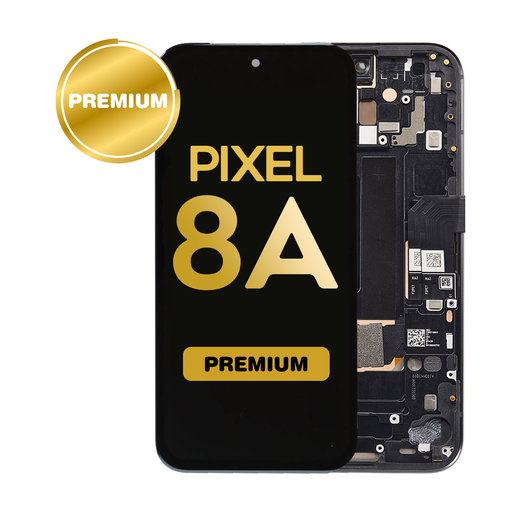 [LCD-GP8A-WF-FP-BL] OLED Assembly for Google Pixel 8A With Frame (With Fingerprint Sensor) - Bay (Premium)