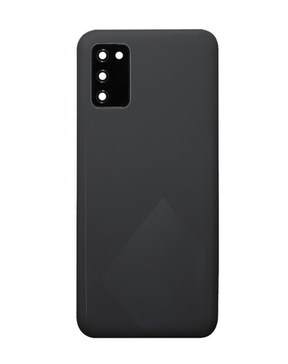 [SP-A025-BCVGWCLA-NO-BK] Back Cover Glass With Camera Lens And Adhesive For Samsung Galaxy A02S (A025 / 2020) (No Logo) (Black)