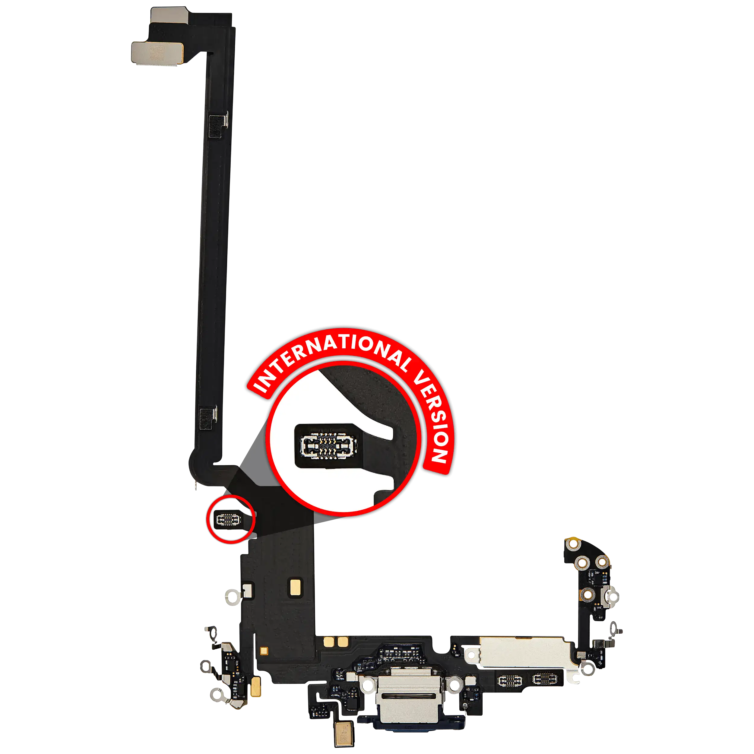 [SP-I17PM-CPFC-INT-BL] Charging Port Flex Cable for iPhone 17 Pro Max (Premium) (International Version) (Deep Blue)