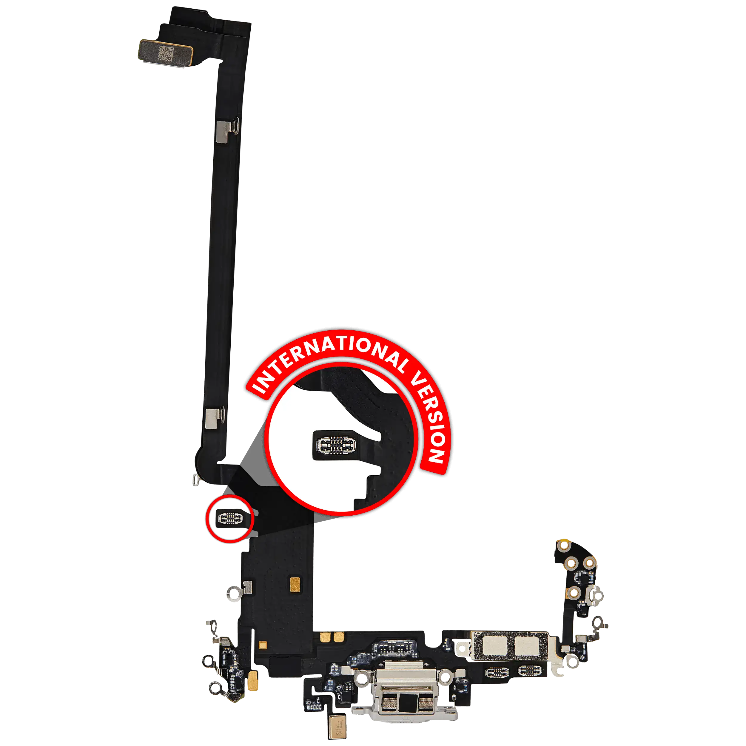 [SP-I17PM-CPFC-INT-SLV] Charging Port Flex Cable for iPhone 17 Pro Max (Premium) (International Version) (Silver)
