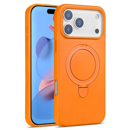[CS-I14P-PSCM-OR] Premium Silicone Stand Case with Magsafe for iPhone 14 Pro - Orange