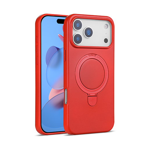 [CS-I14P-PSCM-RD] Premium Silicone Stand Case with Magsafe for iPhone 14 Pro - Red