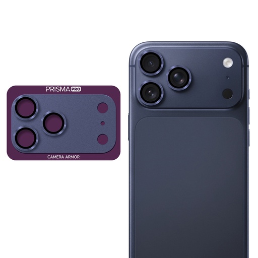 [PP-I17PM-BCGM-DBL] Prisma Pro Shield - Back Camera Metal Tempered Glass for iPhone 17 Pro Max - Dark Blue