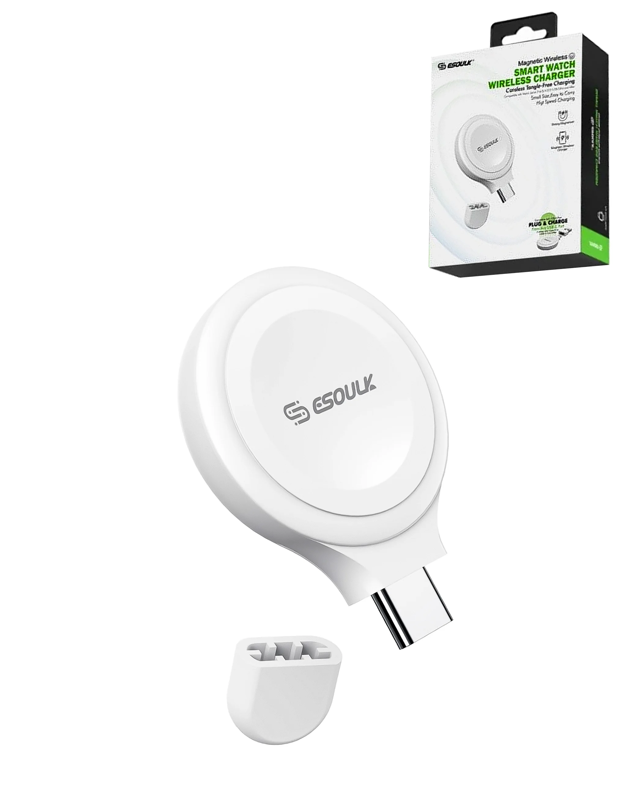 [ACE-EK6005-WH] Esoulk EK6005 Convenient Magnetic Wireless Charger for Smart Watch (White)