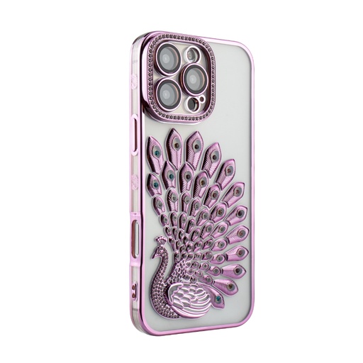 [CS-I15PM-CPC-PN] Crystal Plume Case for iPhone 15 Pro Max - Pink