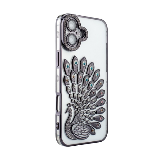 [CS-I16-CPC-BK] Crystal Plume Case for iPhone 16 - Black