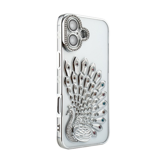 [CS-I16-CPC-SL] Crystal Plume Case for iPhone 16 - Silver