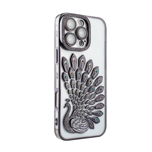 [CS-I16PM-CPC-BK] Crystal Plume Case for iPhone 16 Pro Max - Black