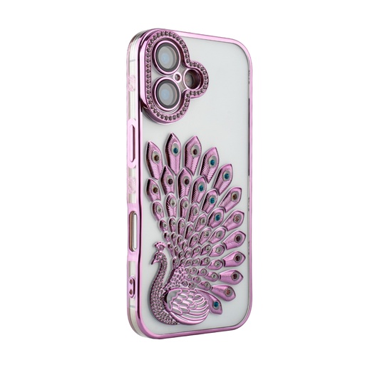 [CS-I17-CPC-PN] Crystal Plume Case for iPhone 17 - Pink