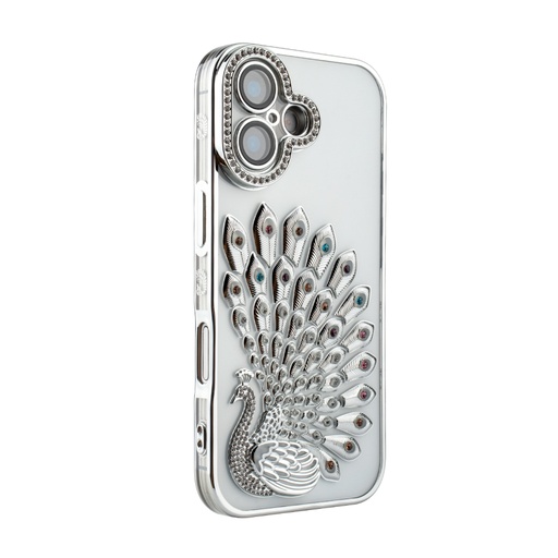 [CS-I17-CPC-SL] Crystal Plume Case for iPhone 17 - Silver
