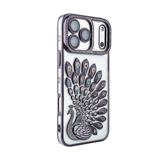 [CS-I17PM-CPC-BK] Crystal Plume Case for iPhone 17 Pro Max - Black