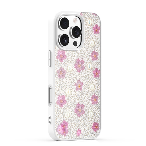 [CS-I13P-BBC-WH] BeadBlossom Case for iPhone 13 Pro - White