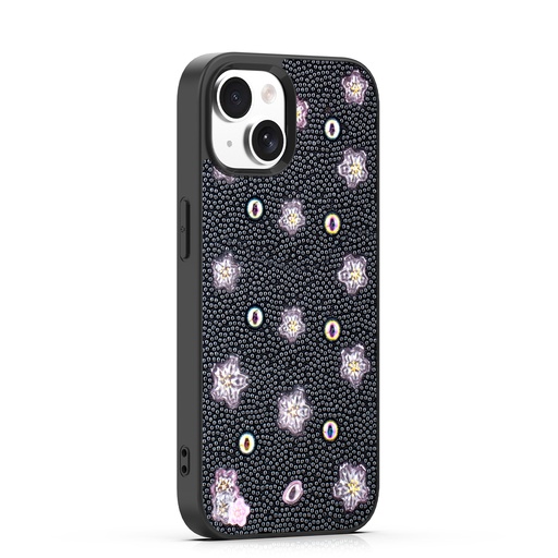 [CS-I15M-BBC-BK] BeadBlossom Case for iPhone 15 Plus / 14 Plus - Black