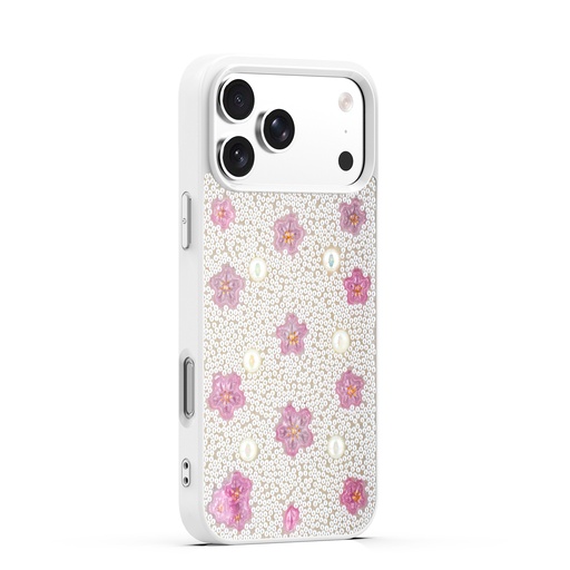 [CS-I17P-BBC-WH] BeadBlossom Case for  iPhone 17 Pro - White