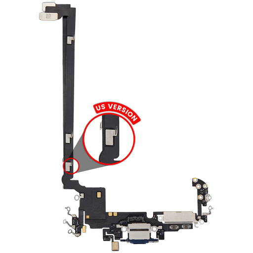 [SP-I17PM-CPFC-US-BL] Charging Port Flex Cable For iPhone 17 Pro Max (Premium) (US Version) (Deep Blue)