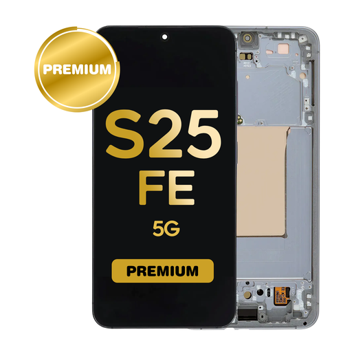 [LCD-S25FE-WF-BK] OLED Assembly for Samsung Galaxy S25 FE (S731) with Frame (US & International Version) (Premium) (Jetblack)