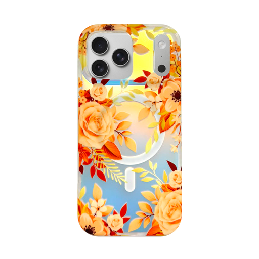[CS-I14P-FSC-HR] Flora Shine Case with MagSafe for iPhone 14 Pro - Honey Rose