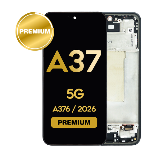 [LCD-A376-WF-BK] OLED Assembly for Galaxy A37 5G (A376 / 2026) with Frame - Charcoal/Black (Premium)
