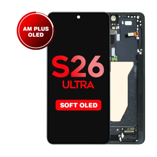 [LCD-S26U-WF-HQ-BK] OLED Assembly with Frame for Samsung Galaxy S26 Ultra (S948) - Black (Aftermarket Plus - Soft OLED / 120Hz)