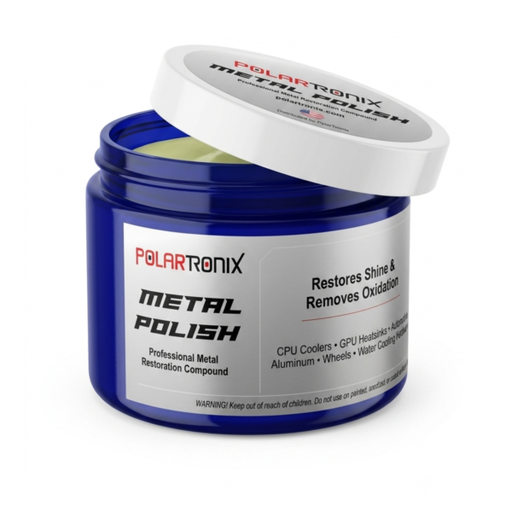 [TL-PLRTX-MPCRR-POLISH6] Polartronix Metal Polish Compound – CPU/GPU Heatsink & Cold Plate Restoration, Premium USA Formulated, 6oz (POLISH6)