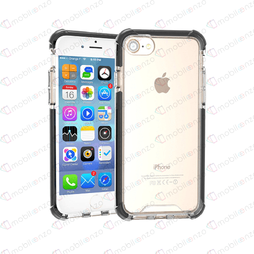 [CS-I7-HEC-BKE] Hard Elastic Clear Case  for iPhone 7/8 - Black Edge