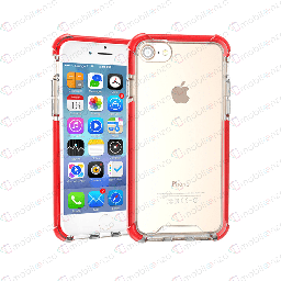 [CS-I7P-HEC-RDE] Hard Elastic Clear Case  for iPhone 7/8 Plus - Red Edge