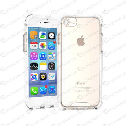 [CS-I7P-HEC-WHE] Hard Elastic Clear Case  for iPhone 7/8 Plus - White Edge