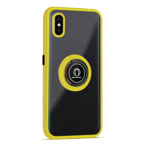 [CS-IX-MTR-YL] Matte Ring Case  for iPhone X/Xs - Yellow