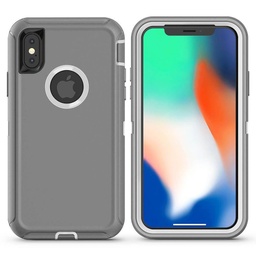 [CS-IX-OBD-GYWH] DualPro Protector Case  for iPhone X/Xs - Gray & White