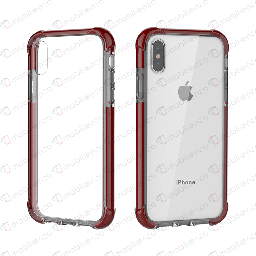 [CS-IXR-HEC-BKRD] Hard Elastic Clear Case  for iPhone XR - Black & Red Edge