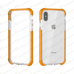 [CS-IXR-HEC-ORE] Hard Elastic Clear Case  for iPhone XR - Orange Edge