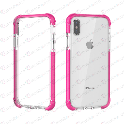 [CS-IXR-HEC-PNE] Hard Elastic Clear Case  for iPhone XR - Pink Edge