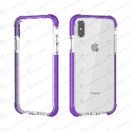 [CS-IXR-HEC-PUE] Hard Elastic Clear Case  for iPhone XR - Purple Edge