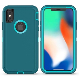 [CS-IXR-OBD-TELBL] DualPro Protector Case  for iPhone XR - Teal & Light Blue