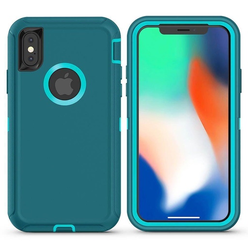 [CS-IXR-OBD-TELBL] DualPro Protector Case  for iPhone XR - Teal & Light Blue