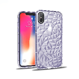 [CS-IXSM-3CC-PU] 3D Crystal Case  for iPhone Xs Max - Purple